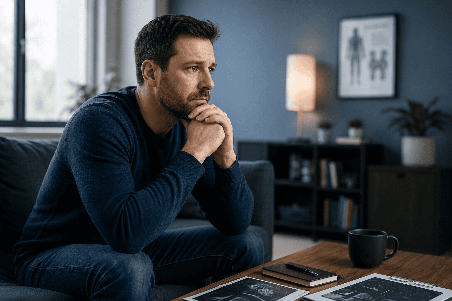 Contemplative moments in a modern office